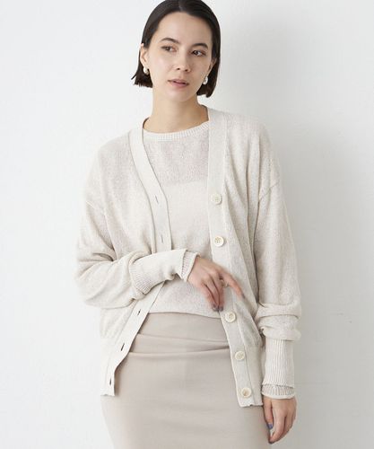極美品◎25SS Whim Gazette ペーパーヤーンカーディガン 黒 Whim Gazette(ウィム ガゼット)｜ペーパーヤーンカーディガン