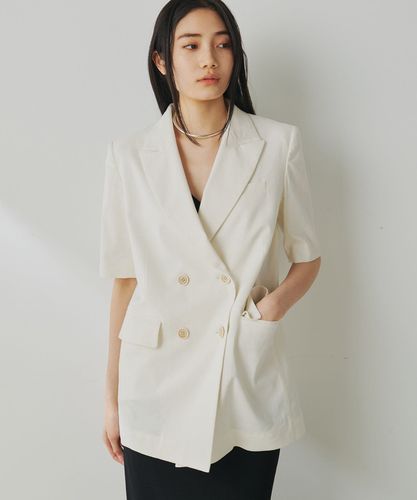 ウィムガゼット★リネンジレ リネンストレッチハーフスリーブジャケット | Whim Gazette