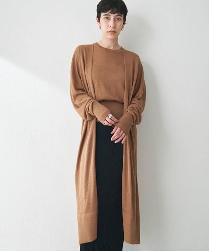 美品✨Deuxieme Classe シルクリネンロング カーディガン 美品＊ミューズドゥーズィエムクラス シルクリネンロング