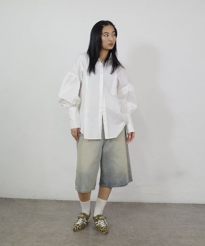 「WHO'S WHO gallery」 「Six M」長袖シャツ FREE ネイビー レディース Six M/シックスエム】デザインシャツ | WHO'S WHO gallery