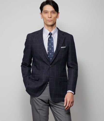 24AW✨極美品【UN3D. 】イレギュラーヘムショートジャケット　ブルー セール】 【UVカット / 接触冷感 / 吸水速乾】スマート