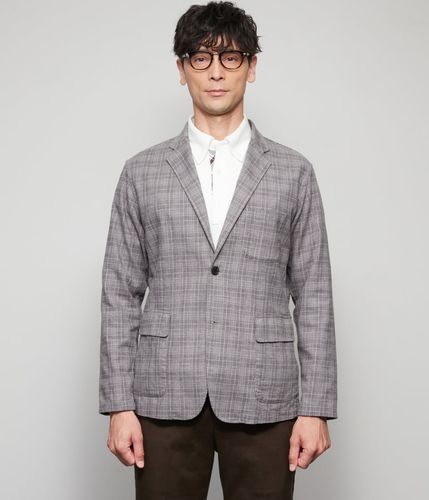 kmrii 裾 ブリーチ ブルー チェック シャツ バックサーペントクロス サイズ２  BAGUTTA(バグッタ) チェックシャツ04519 04519 ブルー×レッド サイズ L