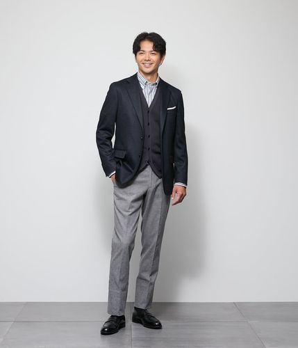 ストレッチ】MOVING COMFORT ヘリンボーンジャージー ジャケット