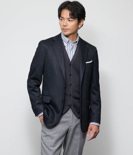 ツイーディヘリンボンジャケット　crewre サイズ2 中古・古着通販】crewre (クルー) ツイーディヘリンボンジャケット