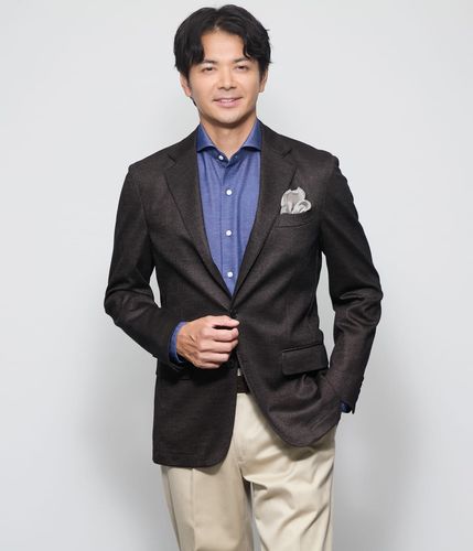 リネンウール チェック ジャケット(85192253-2024)｜ファッション通販