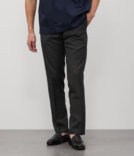 撥水・通気性】COOL COMFORT シルク混 ピンチェック スラックス