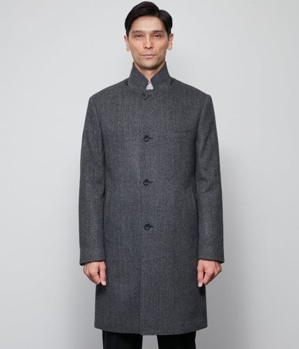 カシミヤ混【YONFA】ドルマンリバーコート ネイビー COTTON TWILL GARMENT DYED TIE-LOCKEN COAT(M Navy): S'YTE