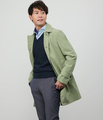 kk★【Manuel Ritz 中綿入り撥水テクニカルクロス・コート】 撥水・ストレッチ】スパンライクタイプライター ステンカラー