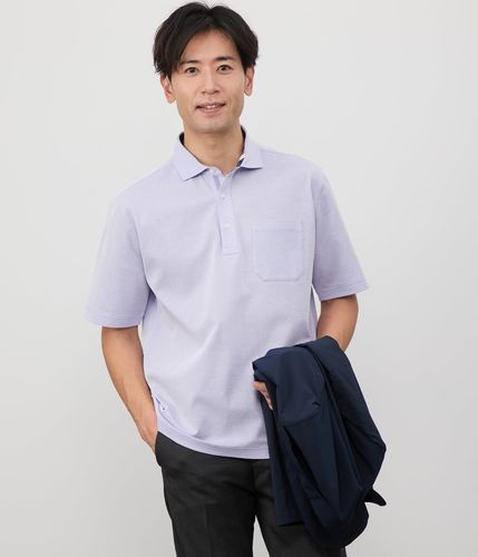 吸水速乾】COOL COMFORT サッカーストライプ ボタンダウンポロシャツ