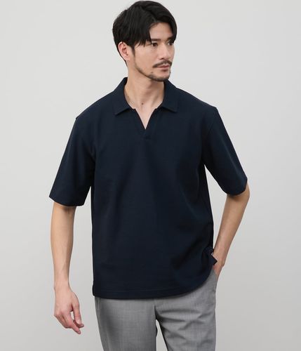 クルチアーニ／スキッパーポロシャツ／ホワイト／48 クルチアーニ／スキッパーポロシャツ／ホワイト／48 定番