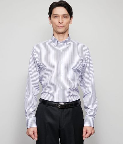 NY CARE FREE・SUPIMA COTTON オルタネイトストライプ 長袖