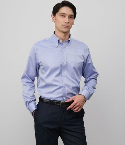 ナイトレイド　長袖ボタンダウンシャツ　柄シャツ XL ワイシャツ 総柄 ネイビー ジャカード | STYLE WORKS（スタイル