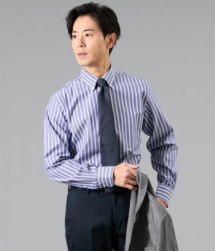NY FitEase オックス 長袖ショートボタンダウンシャツ(11768710-2026