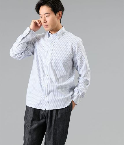 NY FitEase オックス 長袖ショートボタンダウンシャツ(11768710-2026
