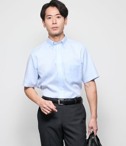 吸水速乾】COOL COMFORT ・Easy Careチェック 半袖ボタンダウンシャツ