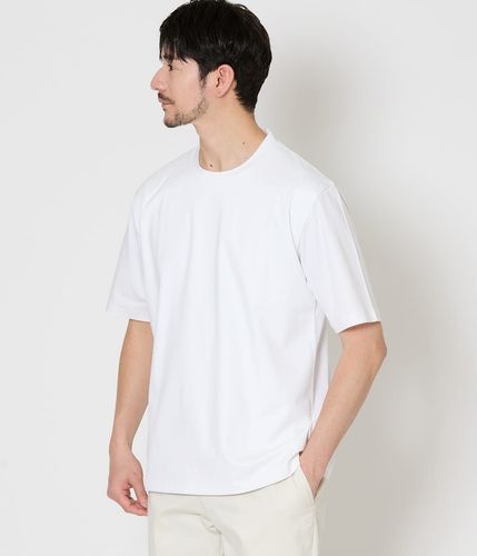 NY CARE FREE 長袖 モックネック ドレスTシャツ(ホワイト)(15608661