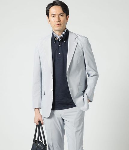 温かいニューヨーカースーツXLクリーニング済 ウォッシャブル・ストレッチ・防シワ】CARREMAN シャークスキン