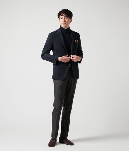 ウォッシャブル】テトロンウール バーズアイ スラックス