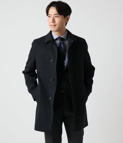 撥水・防風・防シワ】ヘリンボーン ラミネート ショートマック