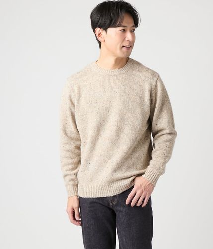 ウォッシャブル】クルーネックタック 編み柄ボーダー ニット(11506522