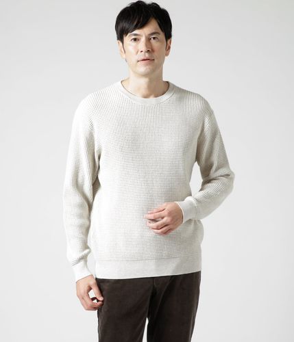 しょうちゃん23区　スパングル　クルーネック　ニット　ホワイト系　38 23区（大きいサイズ） 【洗える】スパングル クルーネック