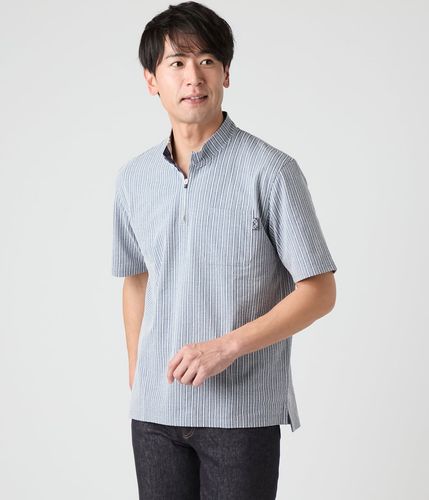 吸水速乾】COOL COMFORT サッカーストライプ ハーフジップ