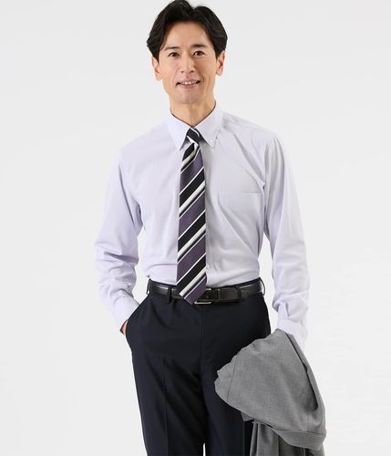 NY CARE FREE・SUPIMA COTTON ツイル 長袖スリムフィット ショート