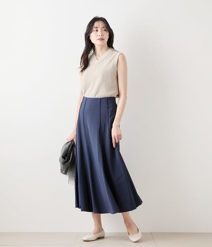 Rene 2025年　現行品　ネイビー フレアスカート　38 【タグ付き新品】 WEB限定】DONEEYU(ドニーユ) RNタンブラー フレアスカート(23255603