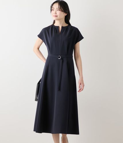 ソフトダンガリー 共地ベルト付き半袖ワンピース(71453810-2024