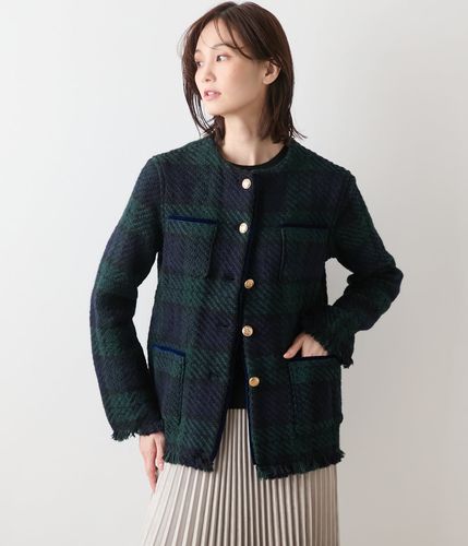 【新品未使用】ロンドントラディション ノーカラー ウールジャケット イギリス製 WEB限定】LONDON TRADITION(ロンドントラディション) ノーカラー