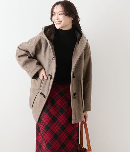 kuri様新品 タグ付 ノーカラー ダッフルコート 定価49,500円 スライバーニット ノーカラーダッフルコート(51556250-2025