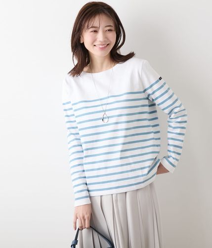 WEB限定】Le minor(ル ミノア) パネルボーダーカットソー
