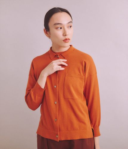 roco JUSGLITTY 超美品 衿付きニットカーディガン ネイビー 37712791-
