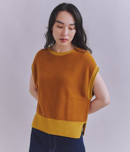 Organic Cotton Wool 配色2wayニットベスト(37796721-2025