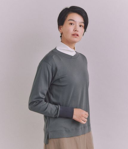 LOTUS］Urtla High Gauge Rib 袖リブクロスネックプルオーバー