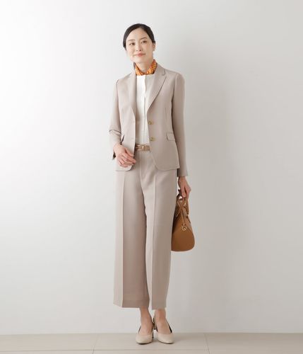 ウォッシャブル】ウォッシャブルWジョーゼット ノッチドラペル2釦