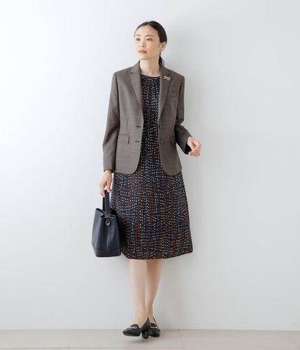 ウールシャークスキン ノッチドラペル2釦ジャケット(51013350