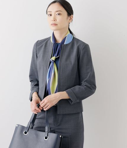 カラーモールツィード ノーカラージャケット(51113161-2024