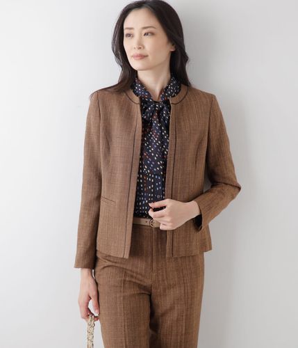 カラーモールツィード ノーカラージャケット(51113161-2024