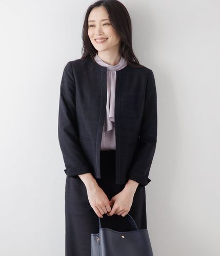 WEB限定】John Branigan(ジョン・ブラニガン) ツィードVノーカラー