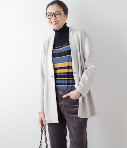 マットポンチ ノーカラーコーディガン(51113158-2024)｜ファッション