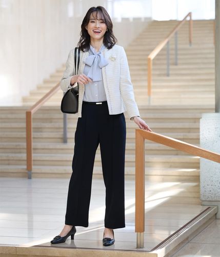 未使用品　BEAUTY&YOUTH ラメループノーカラージャケット ファンシーツィード フリンジノーカラージャケット(51115110-2025