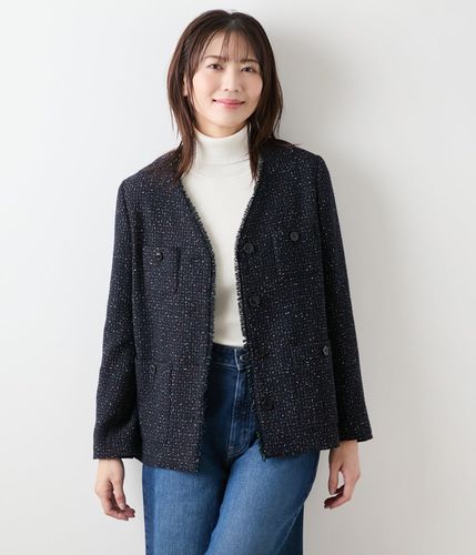 WEB限定】John Branigan(ジョン・ブラニガン) ツィードVノーカラー