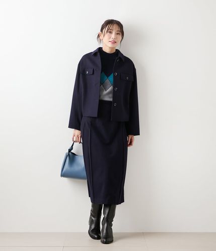 NEWYORKER MELTON ステンカラーショートジャケット(51116270