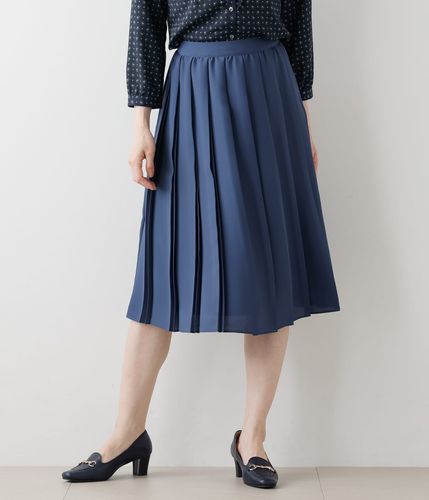 L】ポリエステルソフトクロス プリーツスカート(54213155-2024