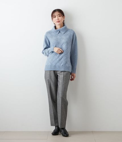 ウールアルパカホームスパン サイドアジャスターパンツ(51313251-2024