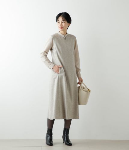 ライトツィード キーネックジャンパースカート(51489263-2023
