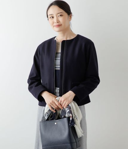 極美品✨️￥6.9万　23SS　エポカシャンブレータフタ ショートブルゾン　紺 nanamica ONLINE STORE│