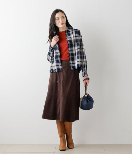 オールドパーク/スカーフ再構築シャツジャケット/継ぎ接ぎフリンジ