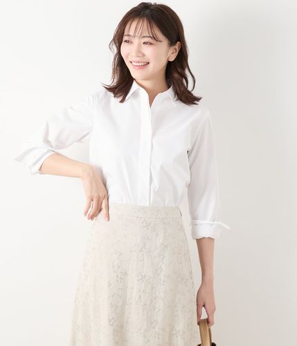 コットンエンブロイダリーレース フレンチスリーブブラウス(51655253